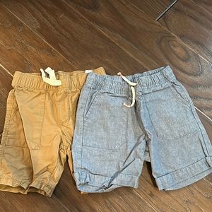 Boys 3T Denim and Khaki Drawstring Shorts
